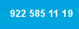 922 585 11 19 922 585 11 19